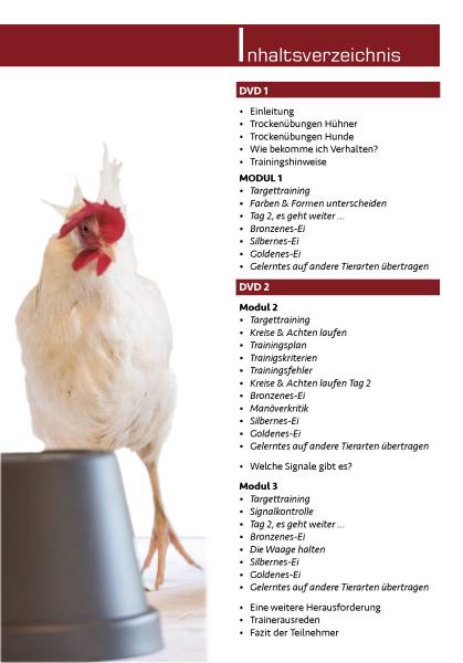 Clickertraining mit Hühnern Inhaltsverzeichnis