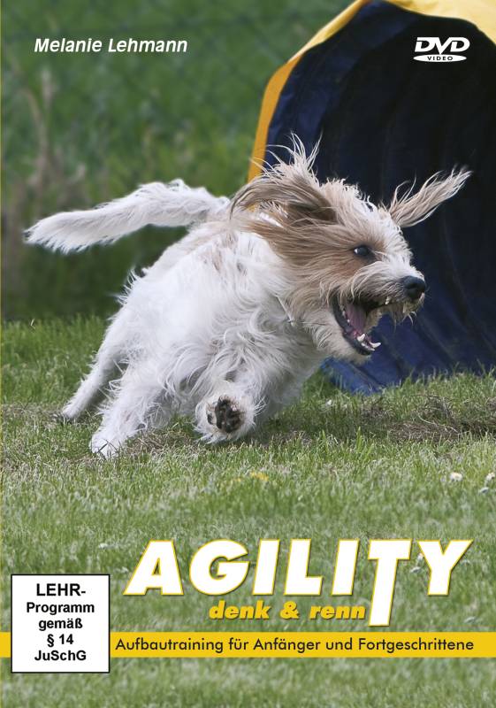 Agility DVD-Cover - Hund renn durch den Tunnel