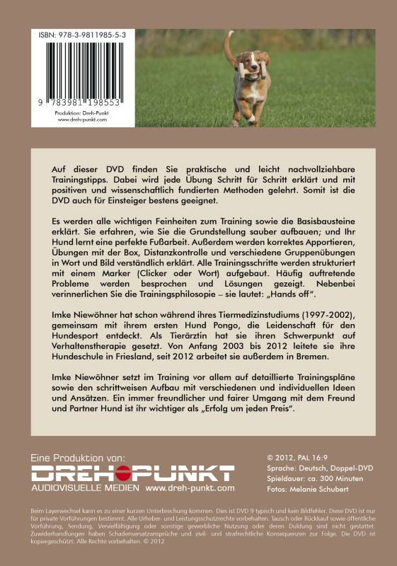 Obedience Trainings DVD von Imke Niewöhner - Cover Rückseite